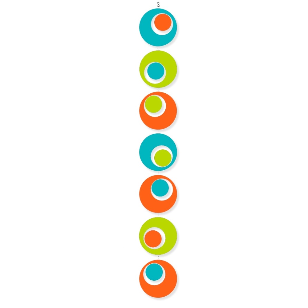Groovy Vertical Art Mobile in Fun Colors Handmade